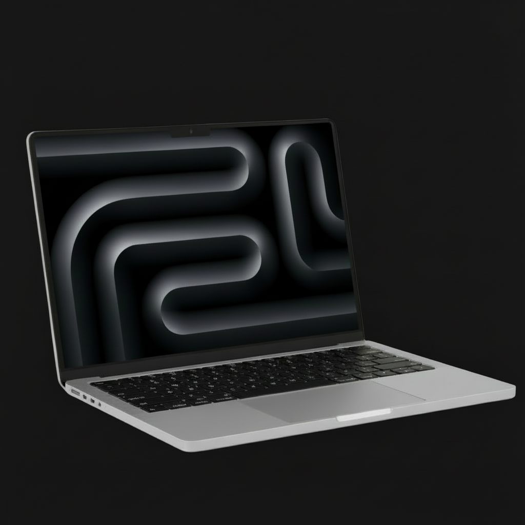 Laptop with white background